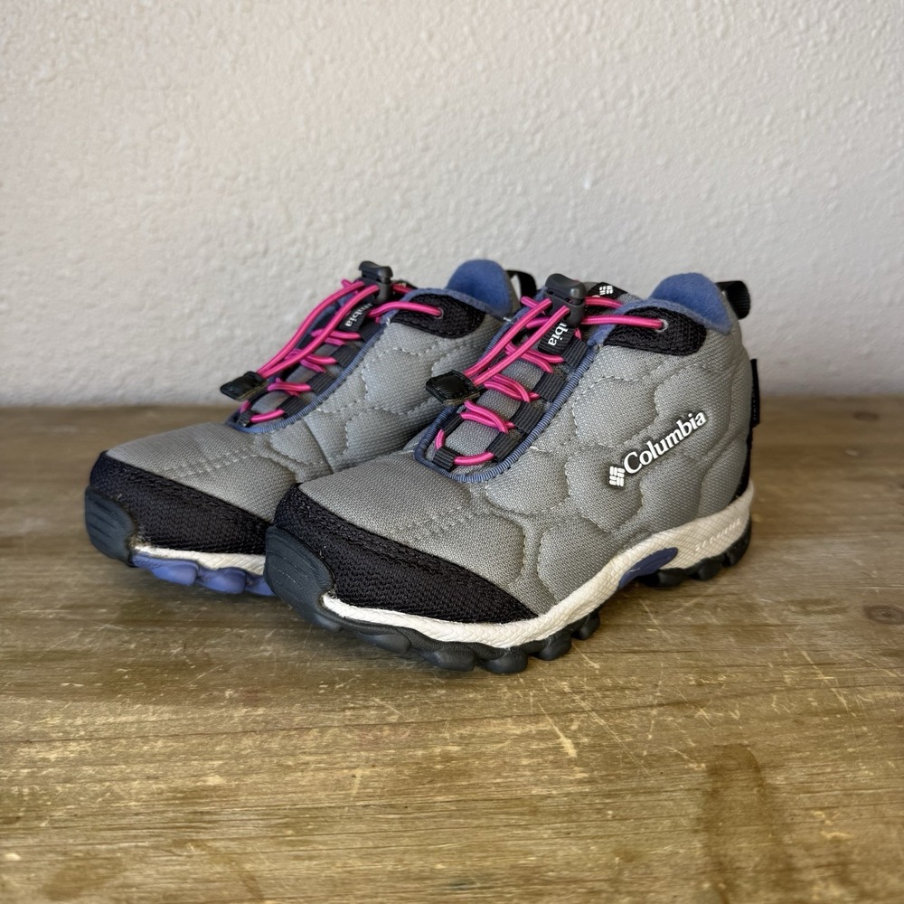 Columbia Firecamp Gray Hiking Speed Omni Grip Waterproof Toddler Girls Size 10